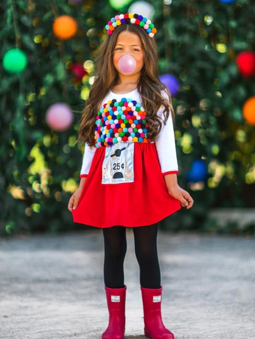 Rainbow 🌈 Bubblegum Gumball Candy Machine Halloween Costume XS 24month 2T NEW